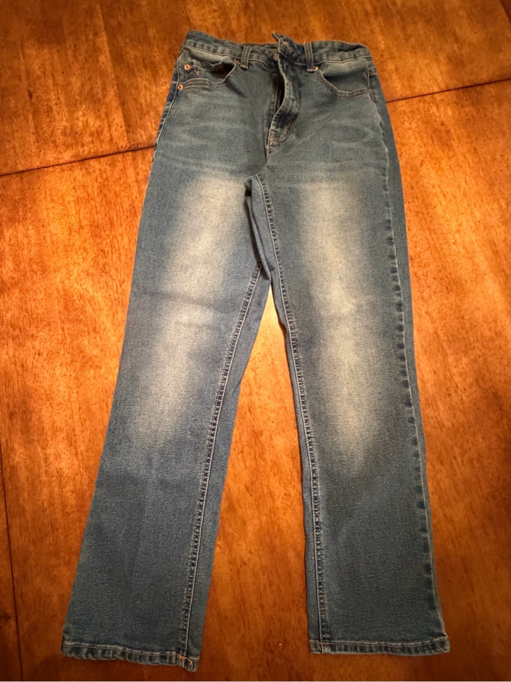 Frye Vintage Wash Straight-Leg Jeans in Blue